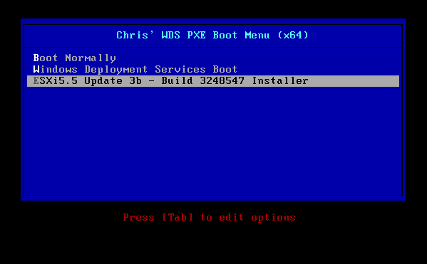 Deploying ESXi via WDS 1