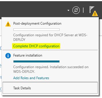 Post Deployment DHCP Config