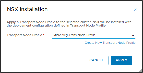 Configure Cluster Apply