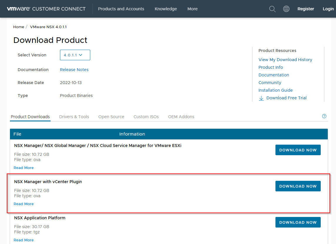 Select NSX Manager vCenter Plugin