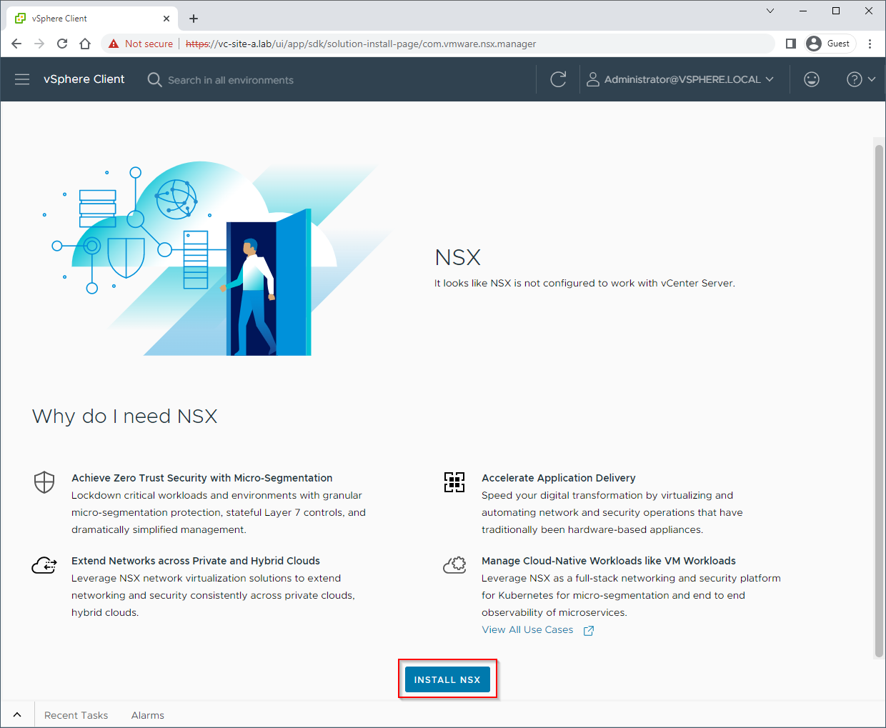 Select Install NSX