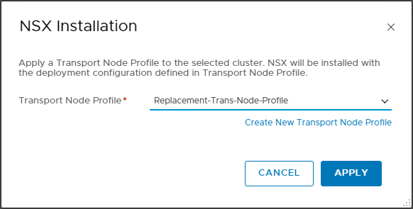 Attach Replmnt Trans Node Profile