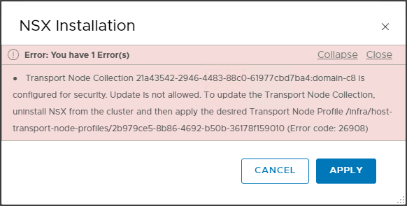 Attach Replmnt Trans Node Profile Fail