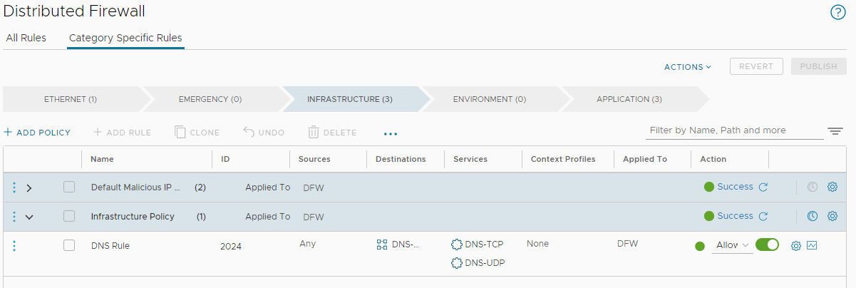 Distributed Firewall Infrastructure Category