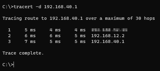 Windows Tracert