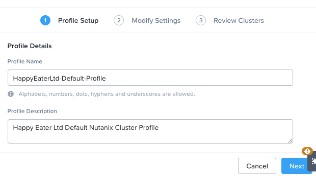 Cluster Profiles Creation 1