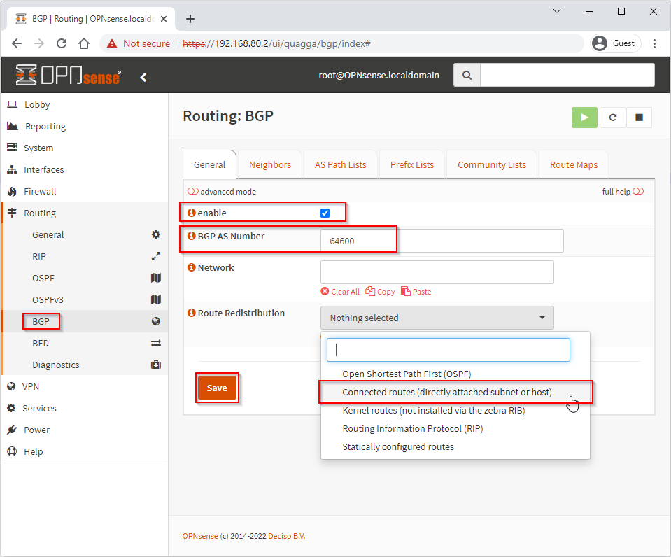 BGP General Config