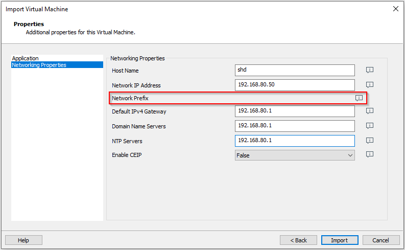 Missing Network Prefix