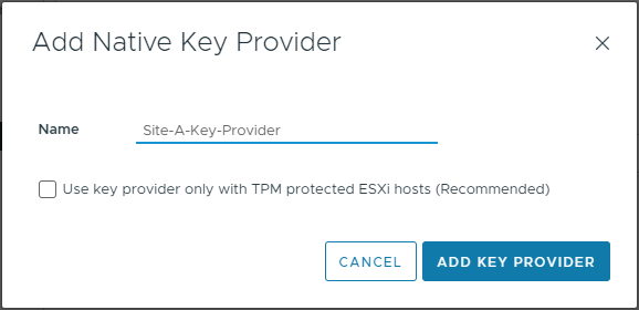 Add Native Key Provider 2