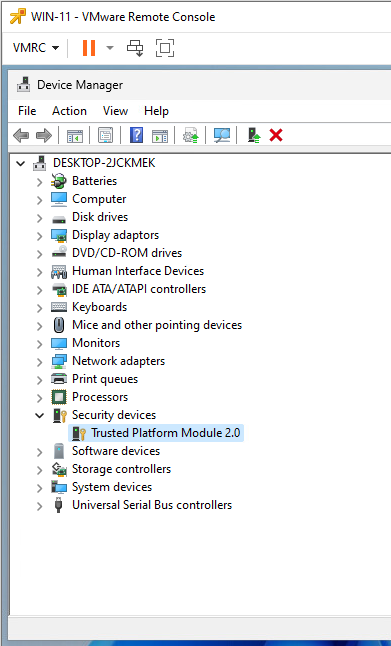 Win11 Devices - TPM 2.0