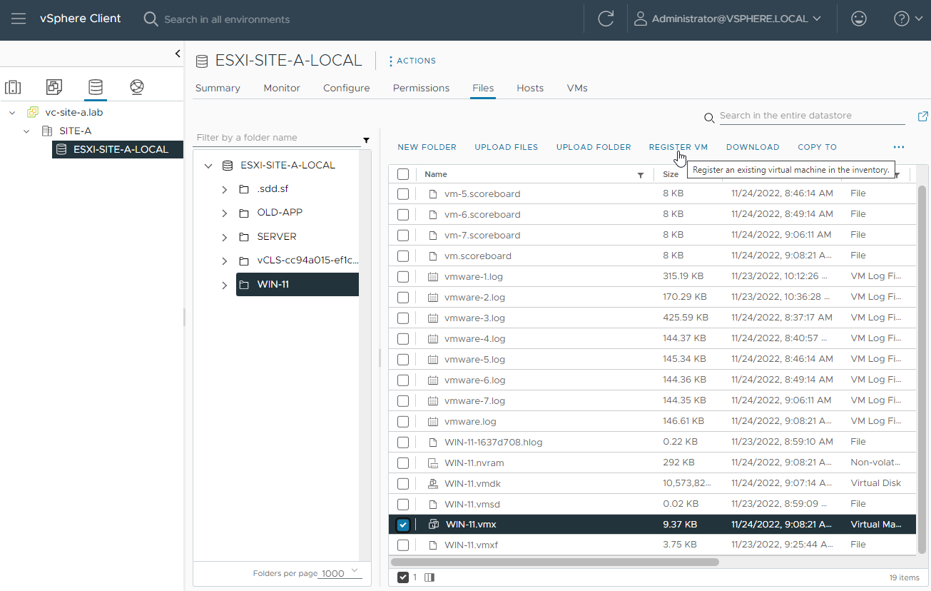 Register Encrypted VM