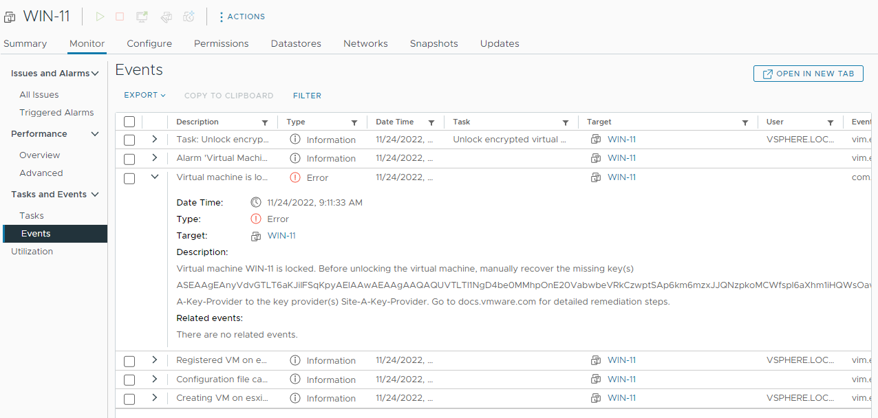 Invalid Encrypted VM Unlock - No NKP 3