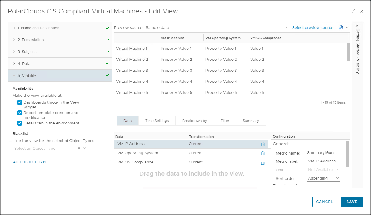 Compliant VMs View