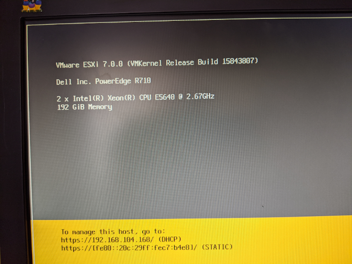 R710 Running ESXi 7.0