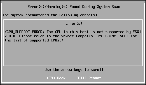 vmware esxi 6.7 hdd support