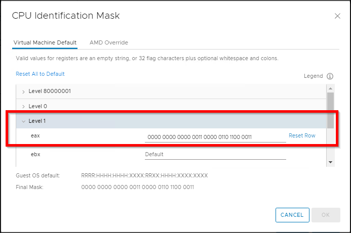 CPU Advanced Settings